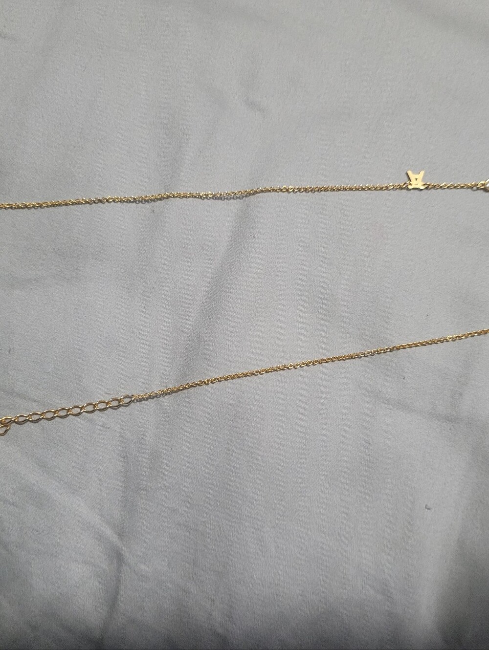 Gold Tone Over Sterling Silver Delicate Chain Necklace - Unbranded